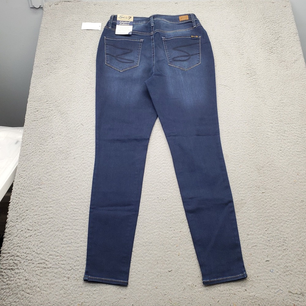Seven7 Legging Jeans Women 12 Blue Denim Cotton Ultra High Rise Ultimate Comfort - Picture 2 of 10